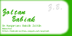 zoltan babiak business card